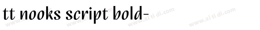 tt nooks script bold字体转换